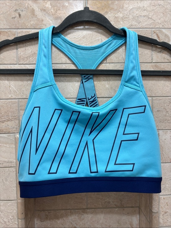 Nike Other - Nike Women's Aqua Blue Racerback Sports Bra with Navy Band